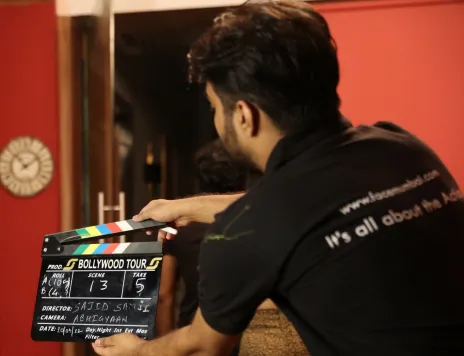 student learning cinematography at FACE Film Academy