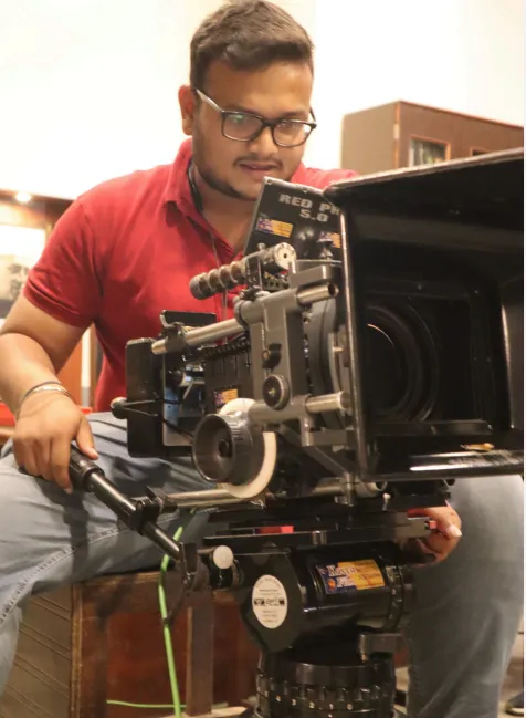 student practicing Film Cinematography